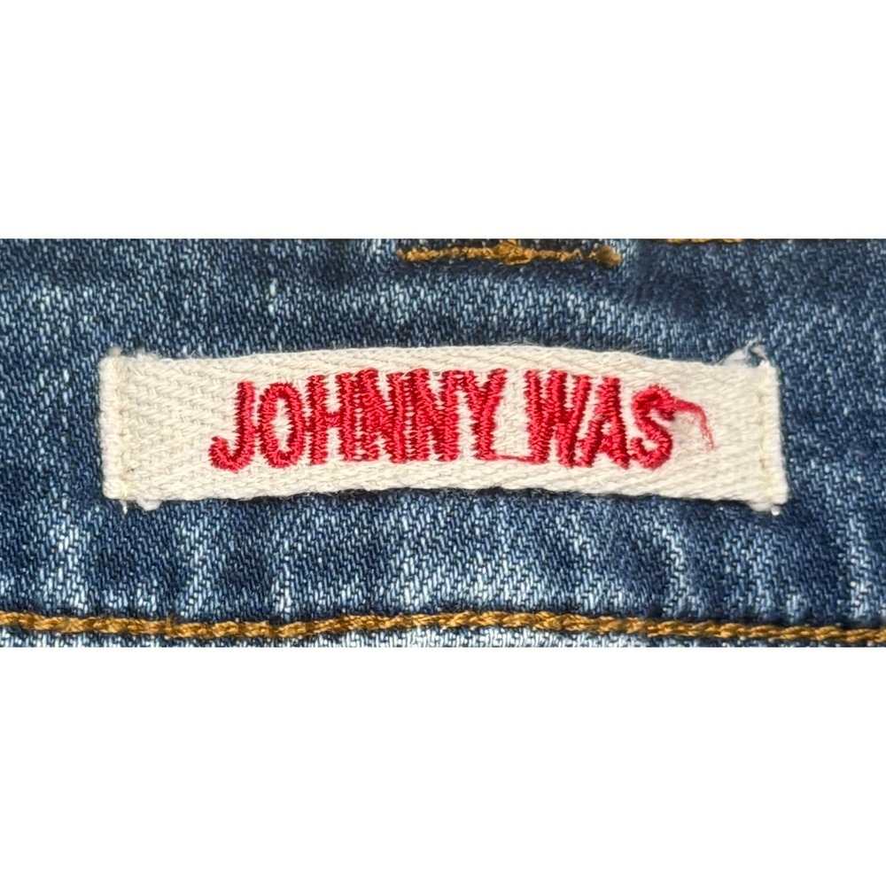 Johnny Was The Boyfriend Mid Rise Relaxed Fit Women's Embroidered Jeans Size 31 - Picture 5 of 16